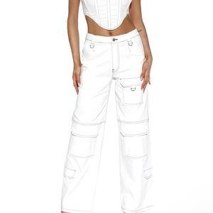 BY.DYLN Fargo Jeans in White / Size Small